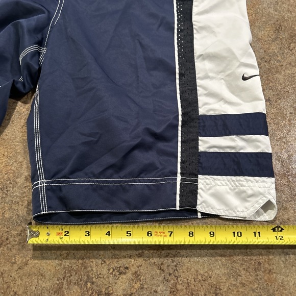 Y2k Vintage Nike Boardshorts Size Xl (36) Blue Surf Swim Trunks - Picture 7 of 8
